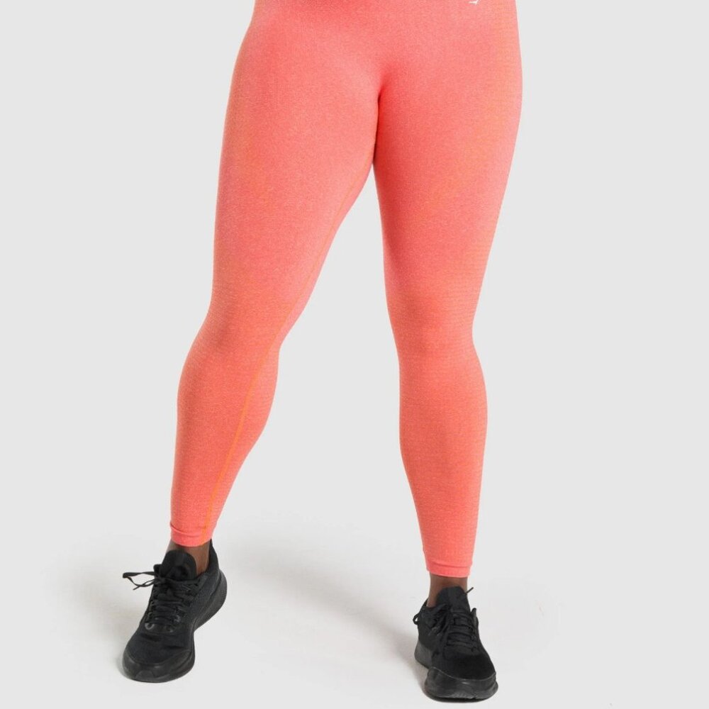 Gymshark Vital Seamless Leggings - XS, Orange Marl